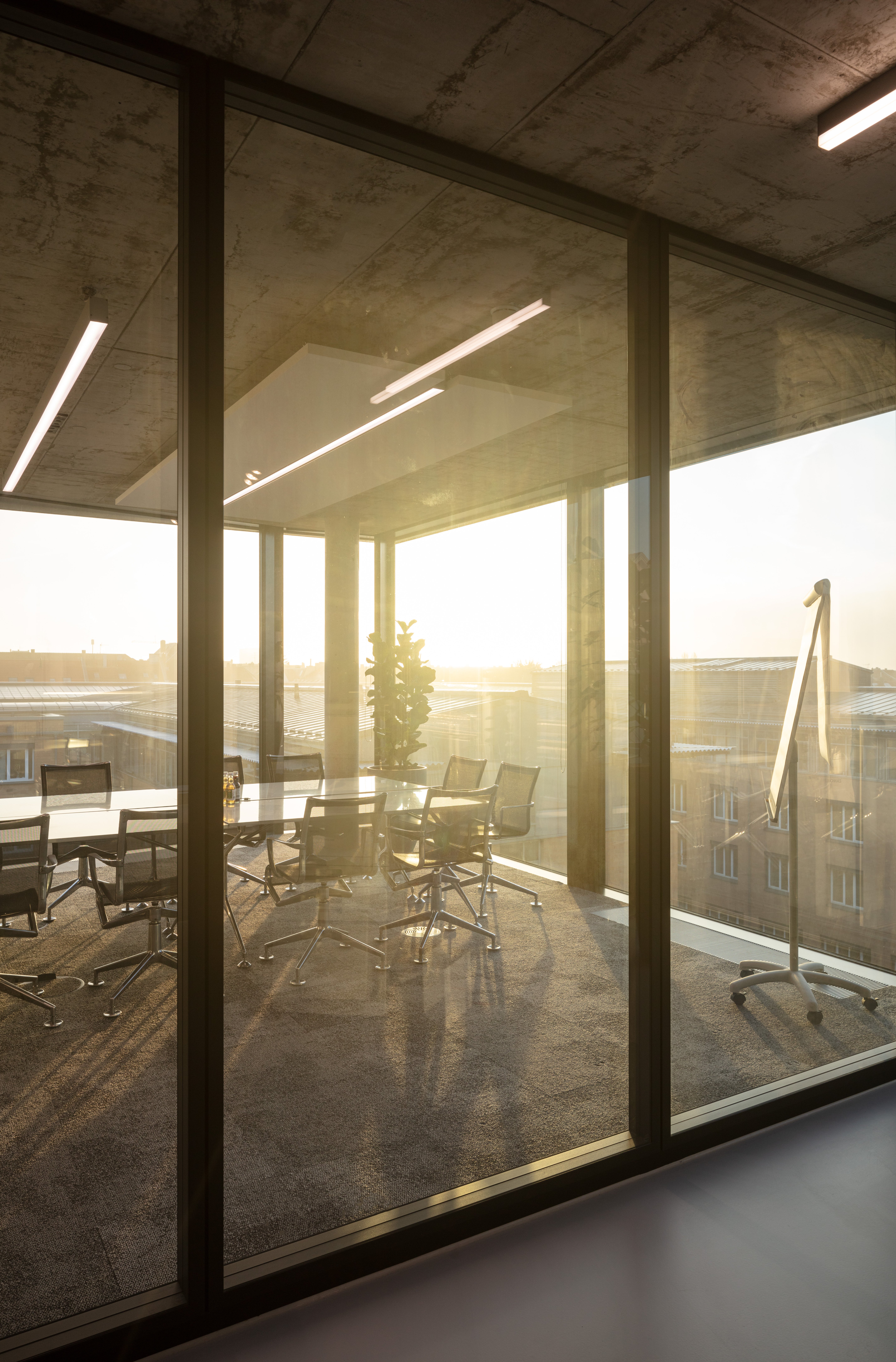 Meeting room sunset